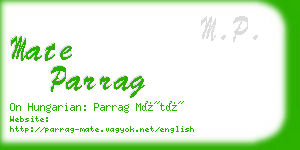 mate parrag business card